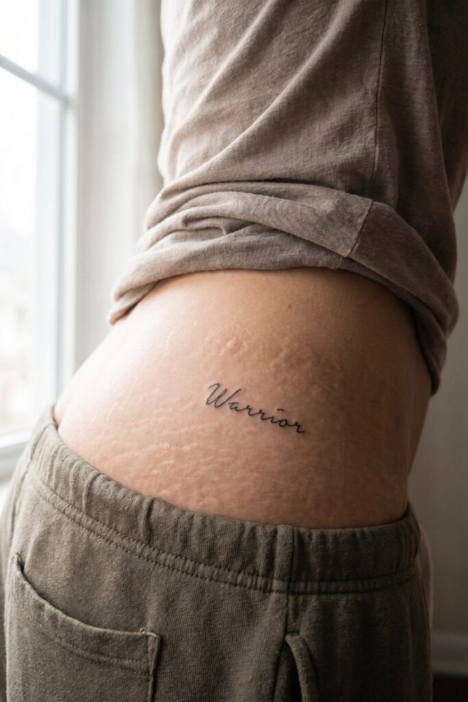 The Word "Warrior" Tattoo