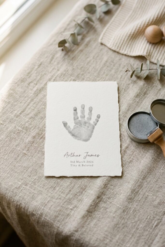 A Handprint or Footprint Keepsake Made at Home
