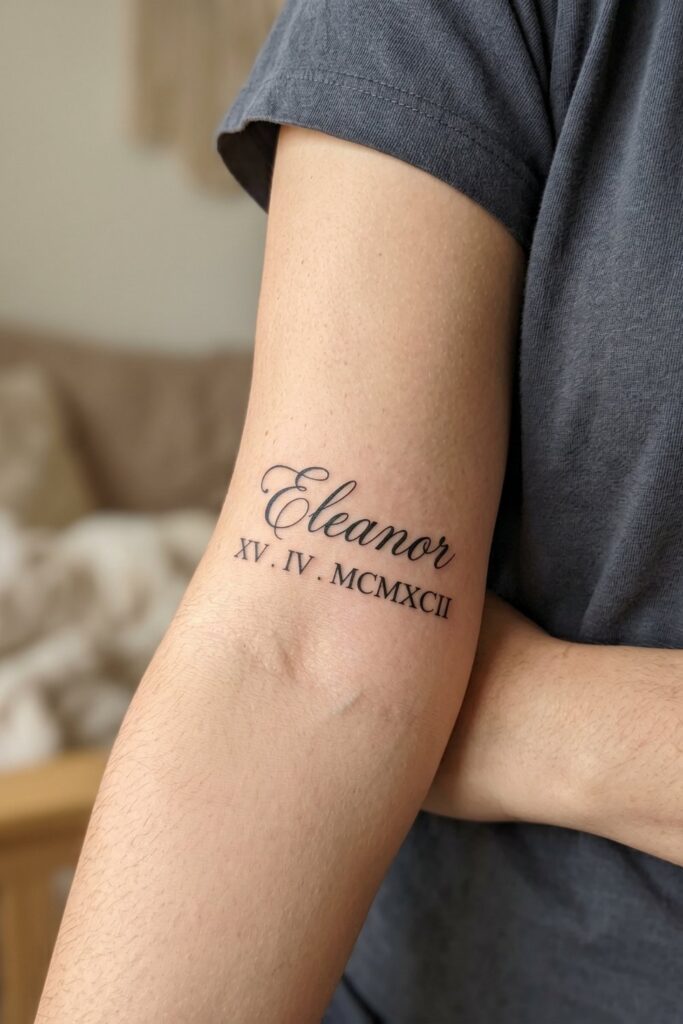 Name + Birthdate in Roman Numerals