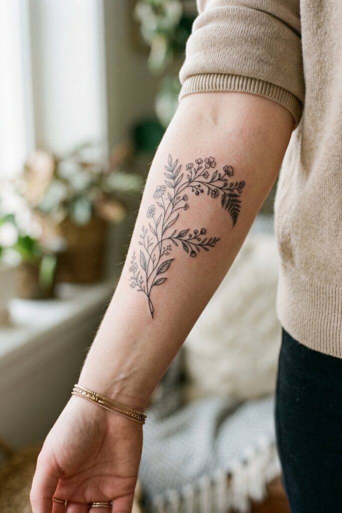 Initial Hidden in a Floral Design