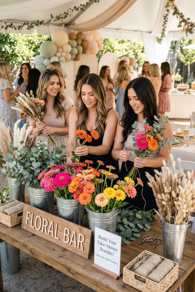 The "Floral Bar" Instead of Favors