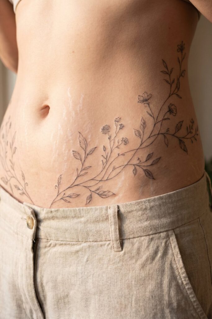 Botanicals Woven Through Stretch Marks