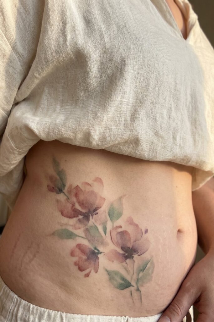Watercolour Abstract Splash Tattoo