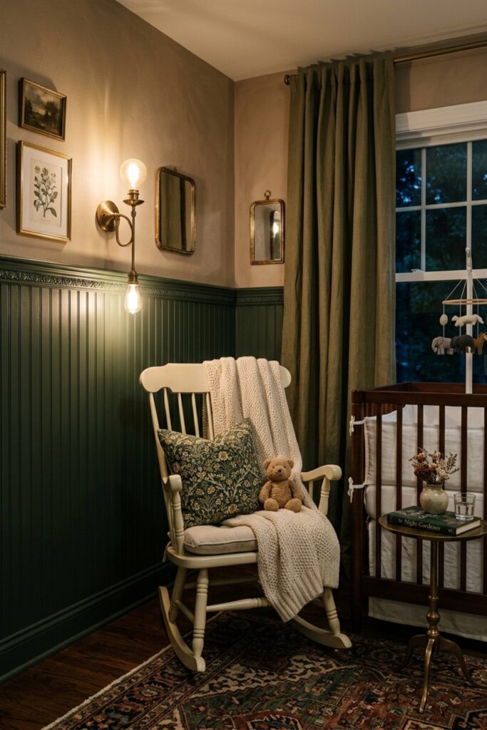 Deep Forest Green Paneling