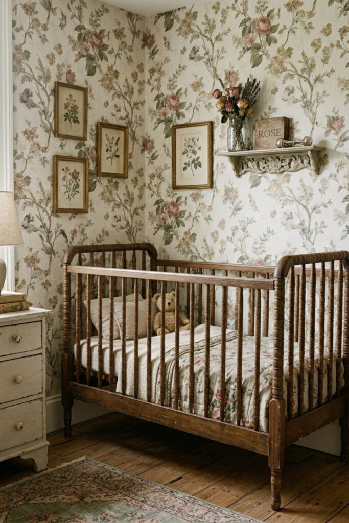 Faded Floral Wallpaper