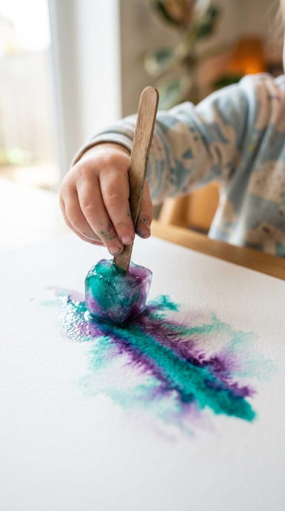Frozen Watercolour Ice Painting