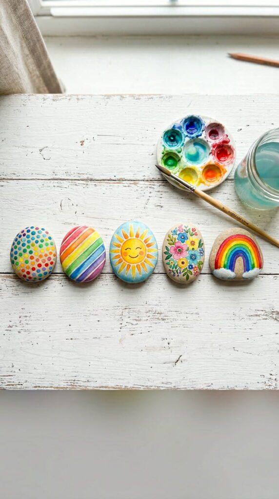 Watercolour Rock Painting