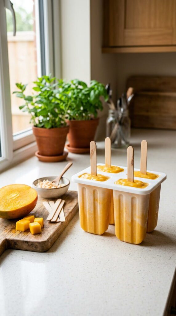 Frozen Fruit Popsicle Making