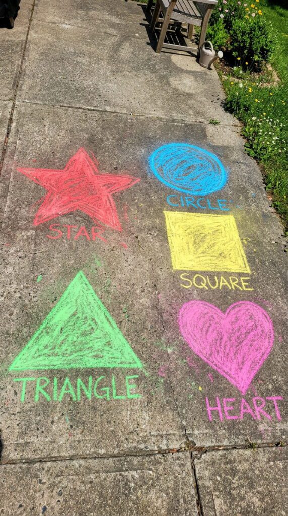 Shape and Number Chalk Walk