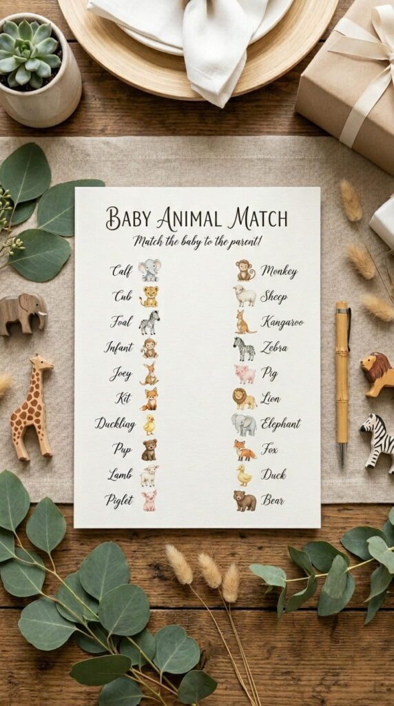 Baby Animal Match Game