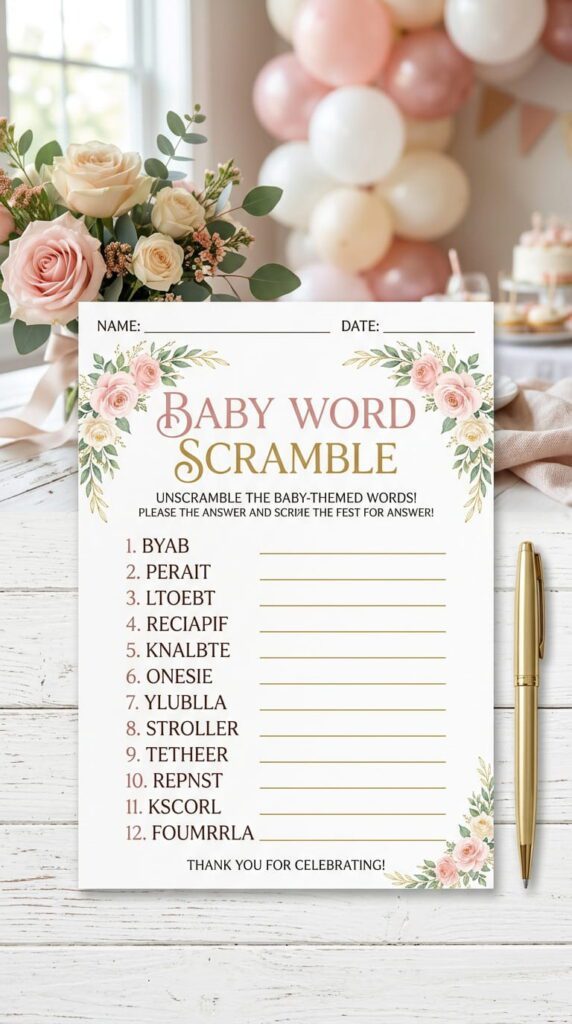 Baby Word Scramble