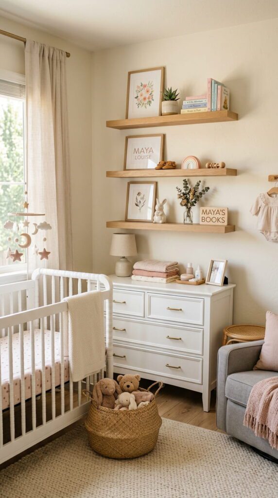 Floating Shelves with Decor