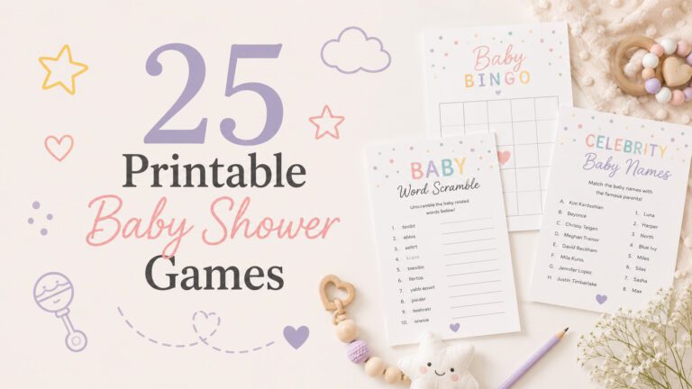 Printable Baby Shower Game Ideas