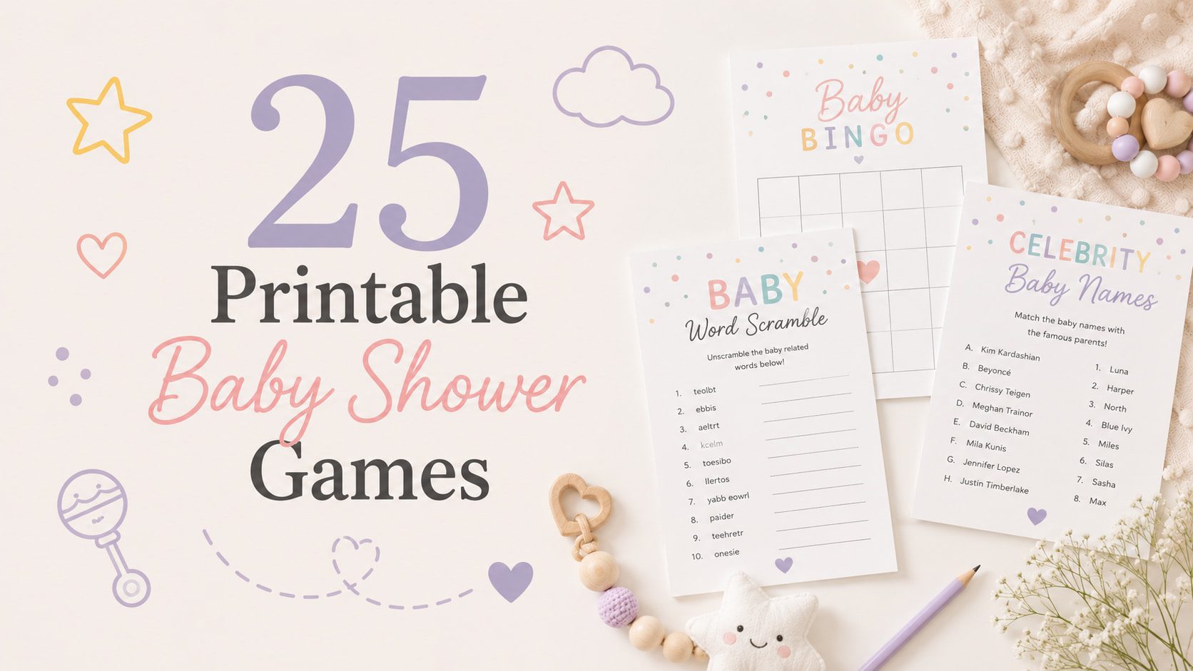 Printable Baby Shower Game Ideas