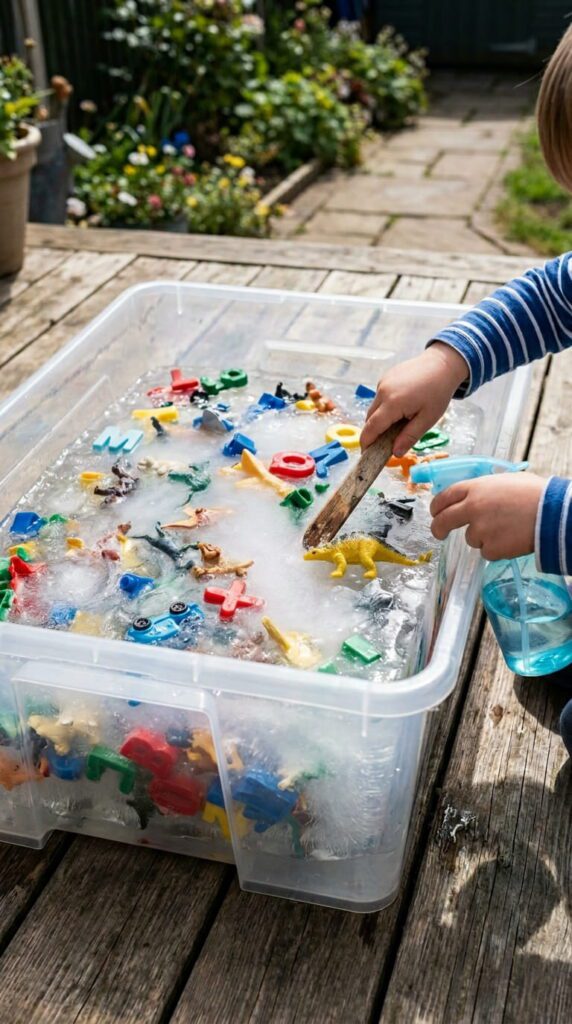 Ice Excavation Sensory Bin