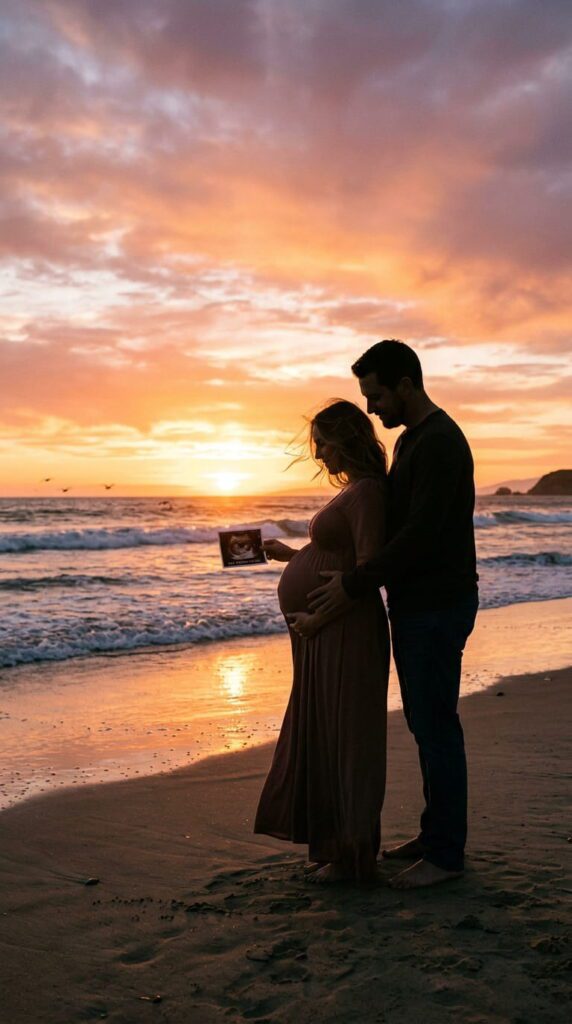 Sunset Beach Silhouette