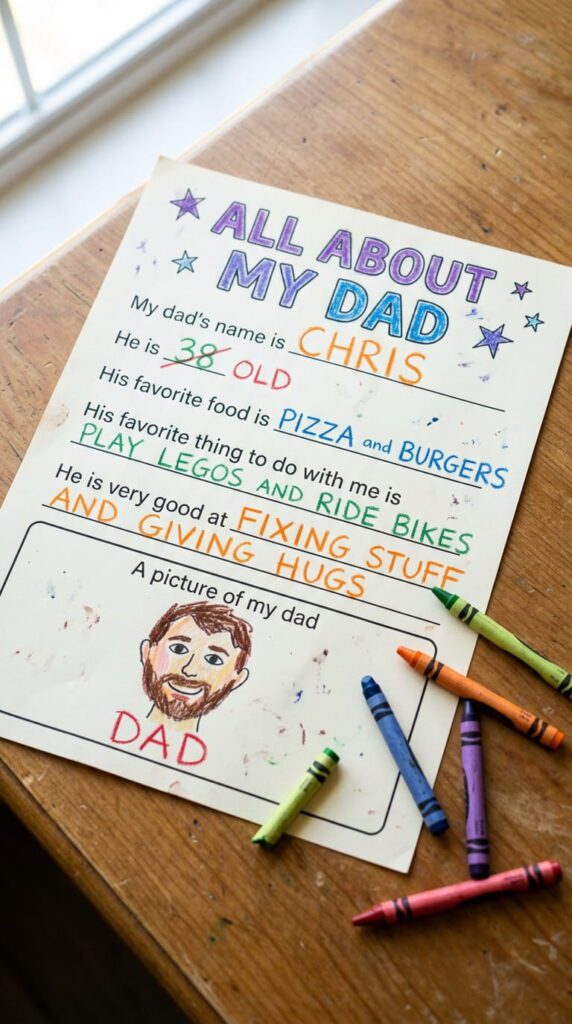 Hand-Drawn "All About My Dad" Poster