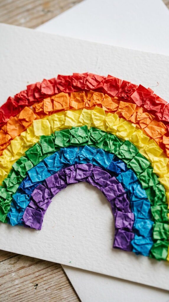 Rainbow Tissue Paper Art