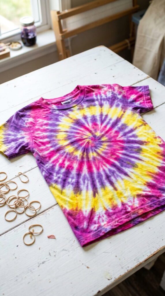 Tie-Dye with Rubber Bands