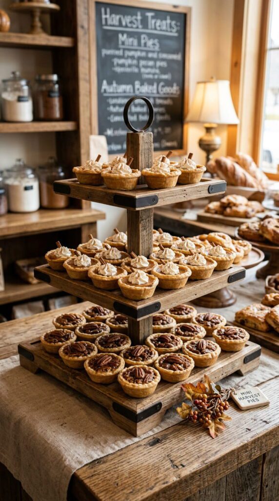 Mini Pumpkin and Pecan Pies