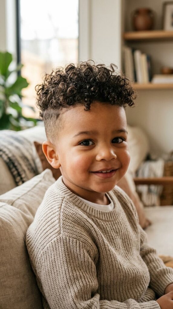 The Curly Top Fade