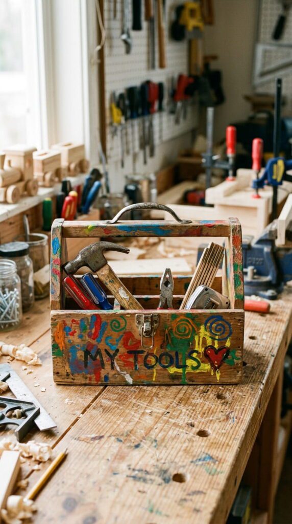 Hand-Painted Tool Box
