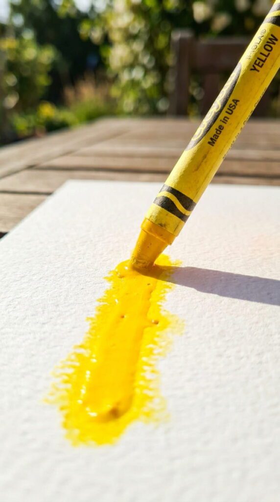 Melted Crayon Sun Art
