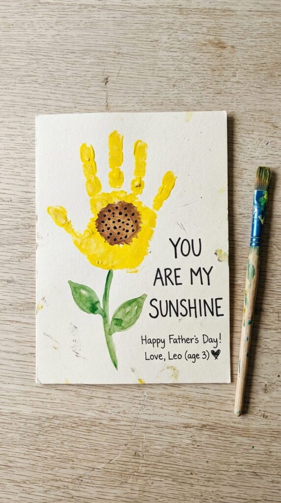 Handprint Sunflower Card