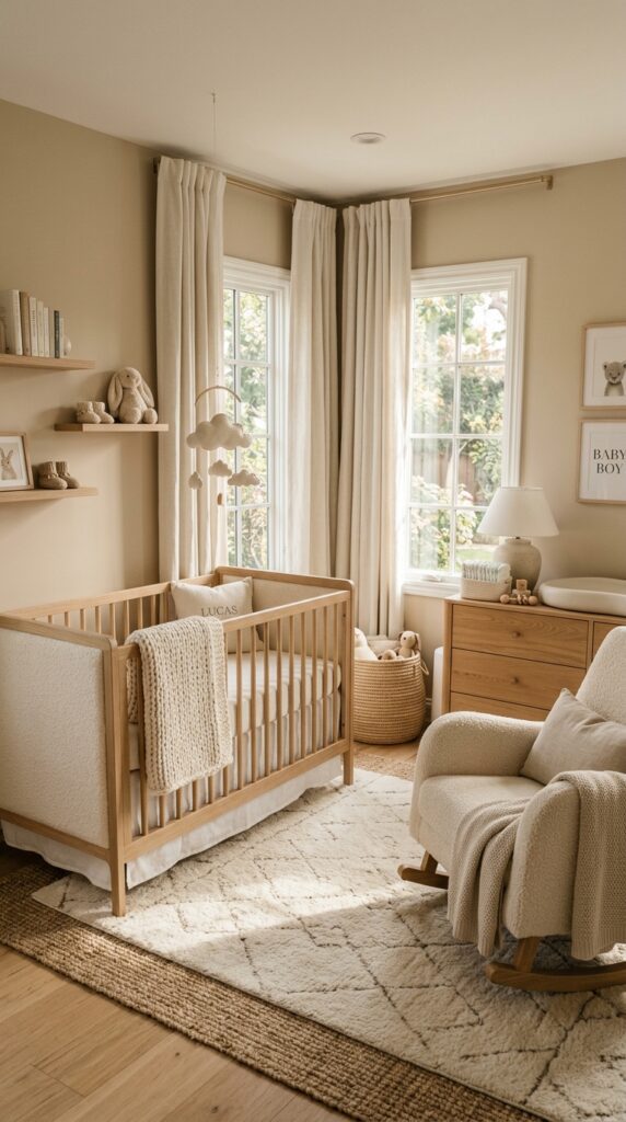 Warm Beige and Cream Nursery