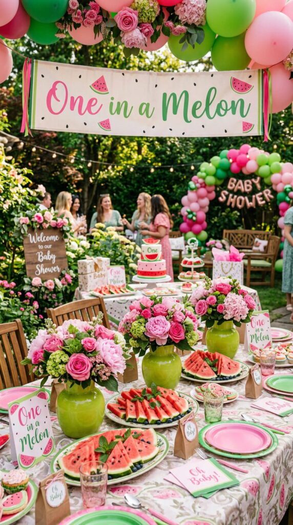 One in a Melon Baby Shower